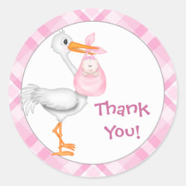 Stork & Flicka Tack Runt Klistermärke