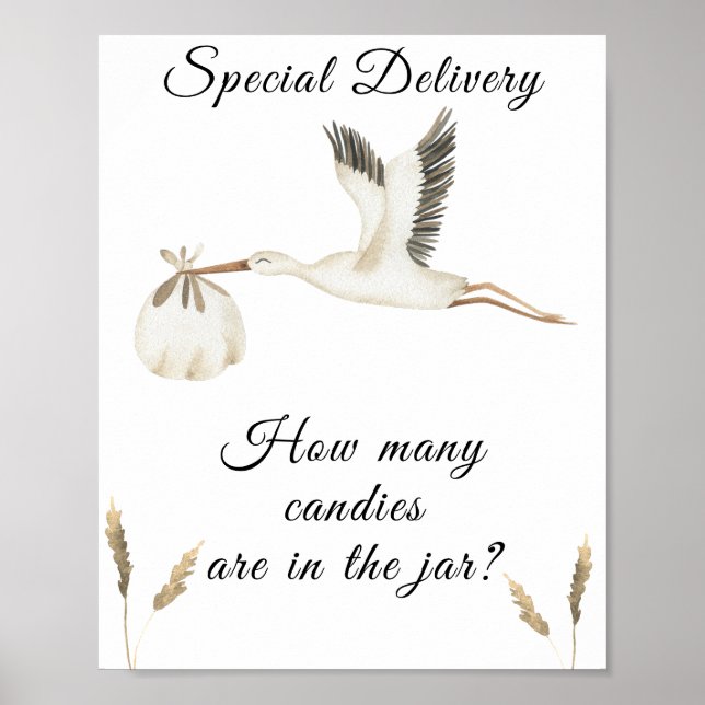 stork - gissa hur många kander som finns i burk poster (Framsidan)