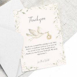 Stork Greenery Baby Shower Tack Kort