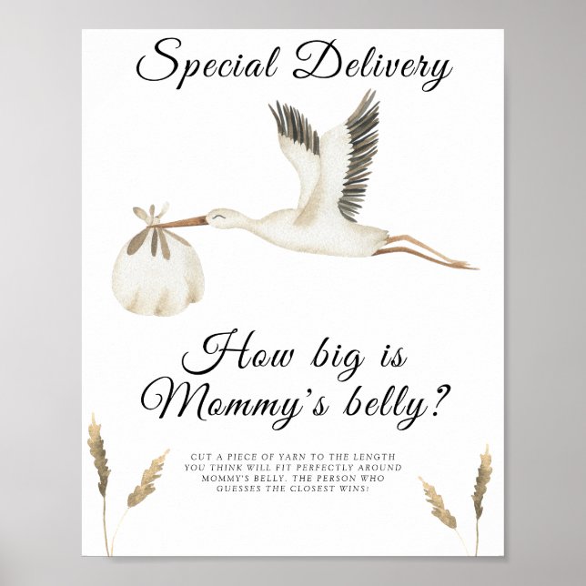 Stork - hur stor är mammas mage spel poster (Framsidan)