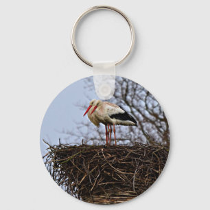 Stork i Nest Nyckelring