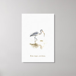 Stork i vatten canvastryck