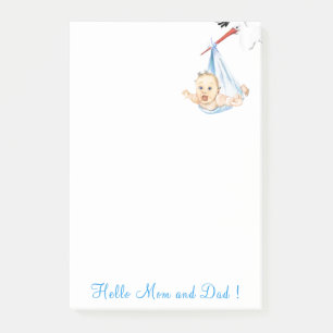 Stork med Baby Post-it® Notes Post-it Block
