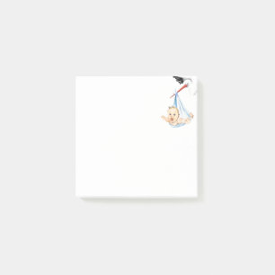 Stork med Baby Roligt-uppspelning Post-it Block