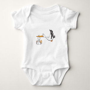 Stork med babyen - gåva för att föräldrar ska tröja