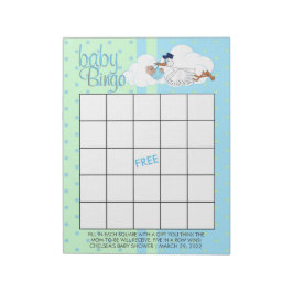 Stork med Cute Little Pojke - Bingo Anteckningsblock