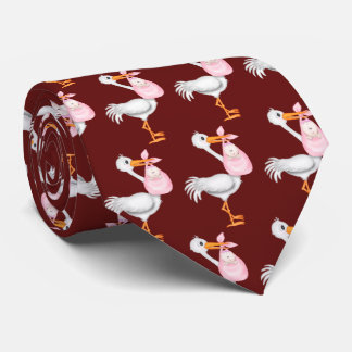 Stork med Flicka Slips