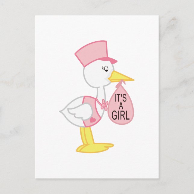 Stork-meddelande Meddelande Vykort (Framsida)