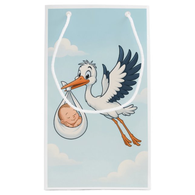 Stork Newborn Baby Gift Bag (Baksidan)