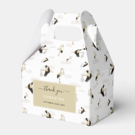 Stork Newborn Pojke Girl Mönster Presentaskar