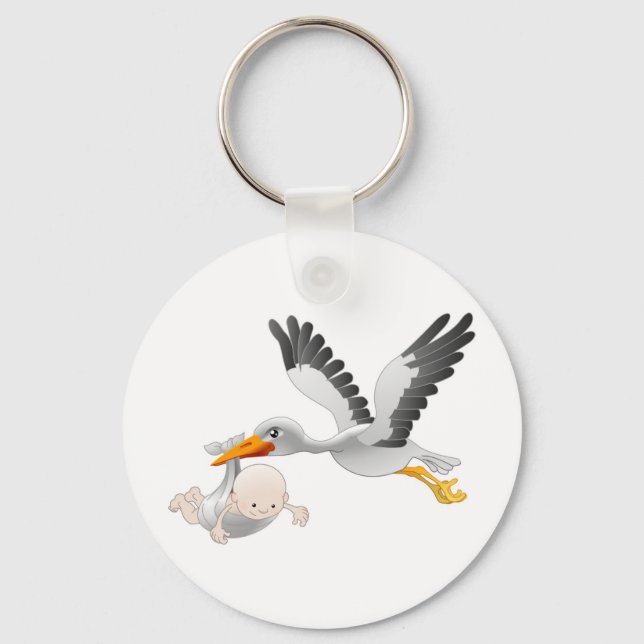 stork och baby nyckelring (Framsida)