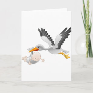 stork och bebis kort