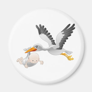 stork och bebis magnet