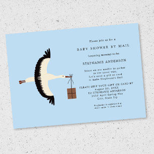 Stork och paket Baby Shower efter e-postinbjudan Inbjudningar