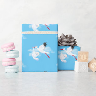 Stork och Pojke i moln Presentpapper