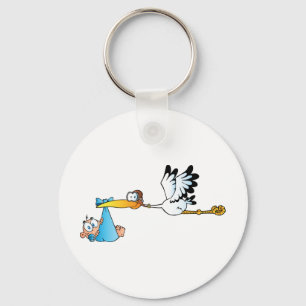 Stork och Pojke Nyckelring