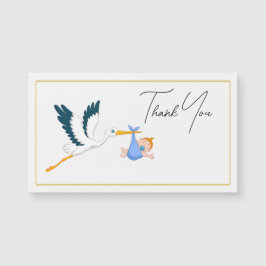 Stork Pojke med Elegant Script Tack