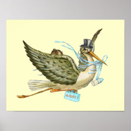 STORK POJKE SHOWER ,kräm Poster