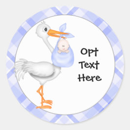 Stork & Pojke Stickers Runt Klistermärke