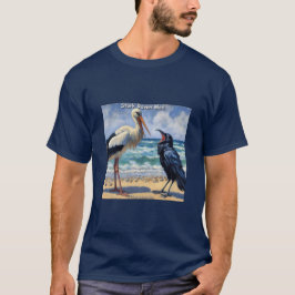 Stork Rave Galen – Strands Fuglars Prat T Shirt