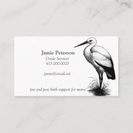 Stork ringer Doula-Affärskorten Visitkort