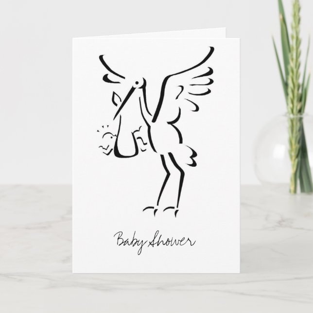 Stork Shower-inbjudan Inbjudan (Framsida)