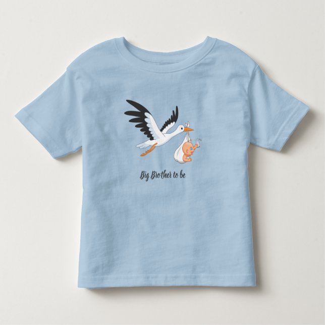 Stork som bär en storebror i Baby. T Shirt (Framsida)