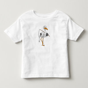 Stork som Fisher med fisketräd T Shirt