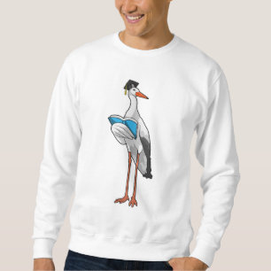 Stork som lärare med Bok Lång Ärmad Tröja
