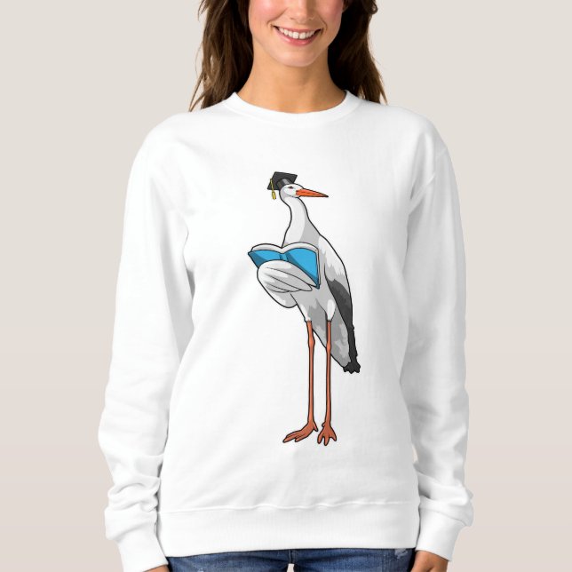 Stork som lärare med Bok T Shirt (Framsida)