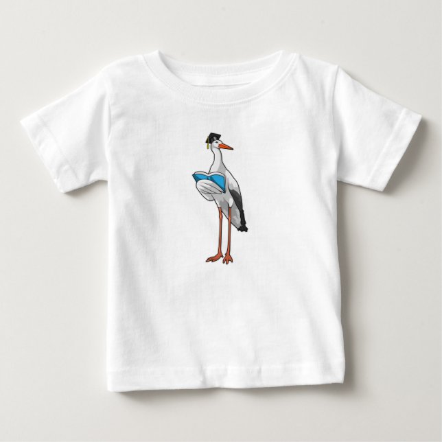 Stork som lärare med Bok T Shirt (Framsida)