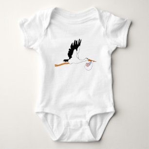 Stork som levererar babyen tröja