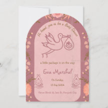 Stork som transporterar Baby-babyskor