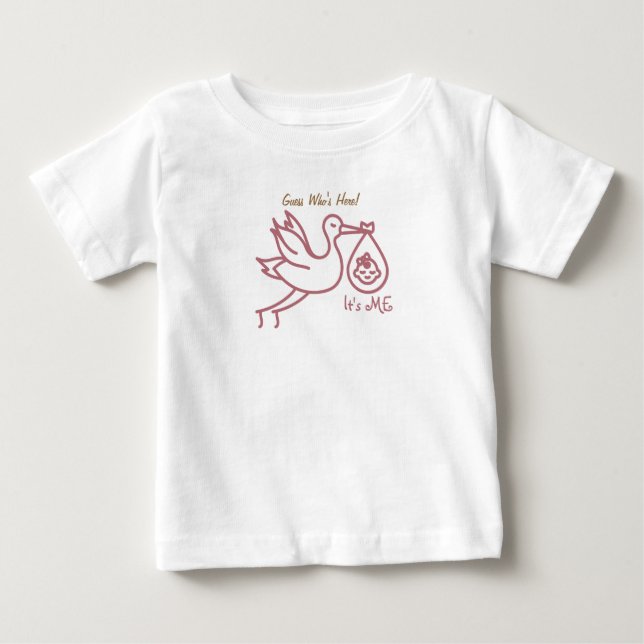 Stork som transporterar Baby-babyskor T Shirt (Framsida)