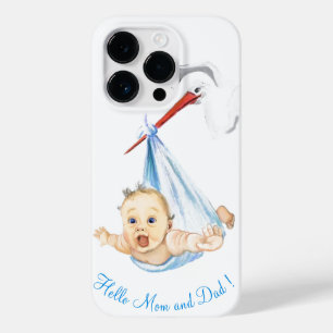 Stork som transporterar Baby iphone case Hej Mamma