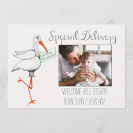 Stork Speciell Delivery Baby-meddelande Meddelande