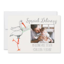 Stork Speciell Delivery Baby-meddelande