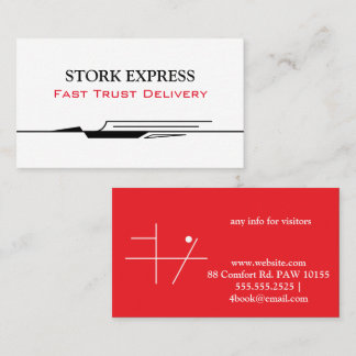 Stork Speed Liner Business Card Visitkort