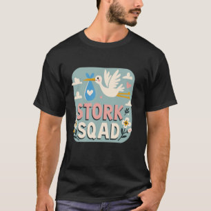 Stork Squad Midfru Nurse Matching Unit Labor och T Shirt