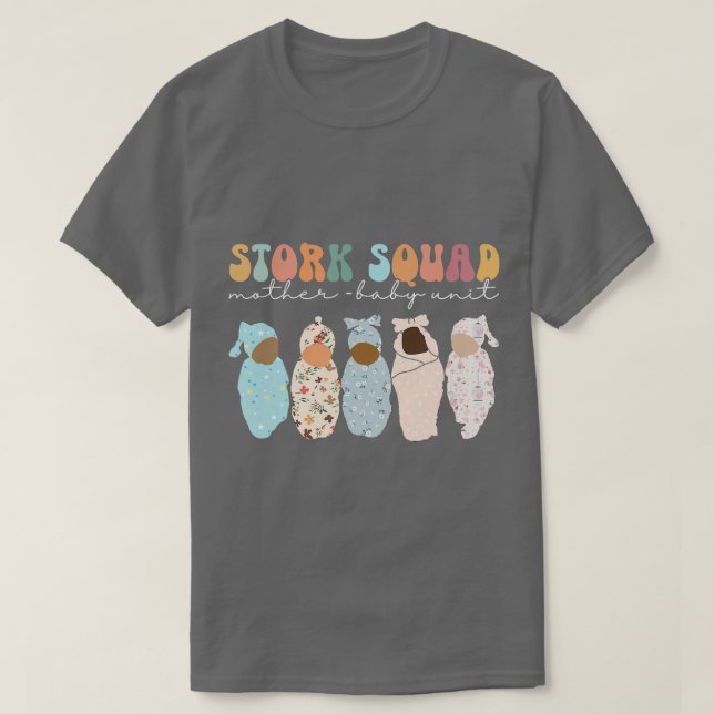 Stork Squad ModerBaby Unit Mor Baby Nurse Post T Shirt (Design framsida)