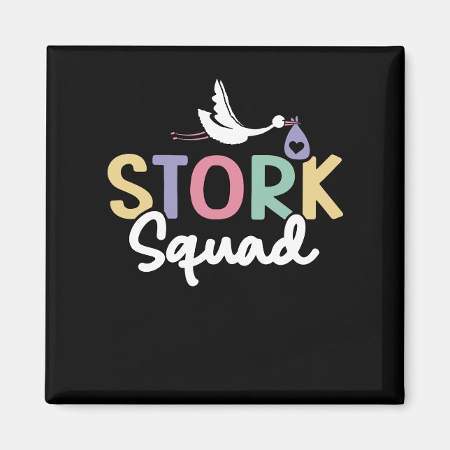 Stork Squad Rainbow Magnet (Framsidan)