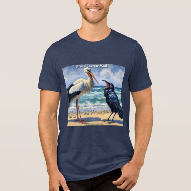 Stork Stollig Korp – Strandleksaker för Fåglar T Shirt (Framsida)