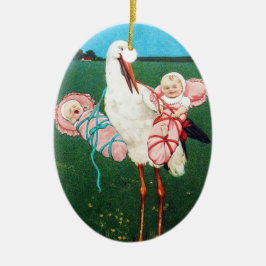 STORK TWIN FLICKA SHOWER JULGRANSPRYDNAD KERAMIK