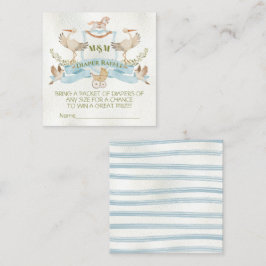 Stork Vapensköld Diaper Raffle Fyrkantigt Visitkort