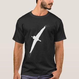 Stork Vector Bird Flight White Silhouette 1 T Shirt