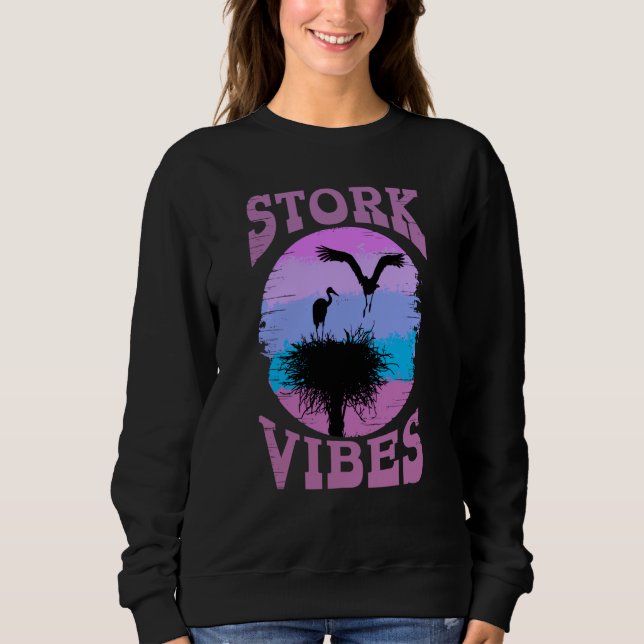Stork Vibes Storks Egrets Herons Ornithologists  2 T Shirt (Framsida)