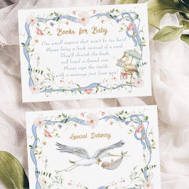 Stork Wildblomribbon Bokar för babyskor Tilläggskort