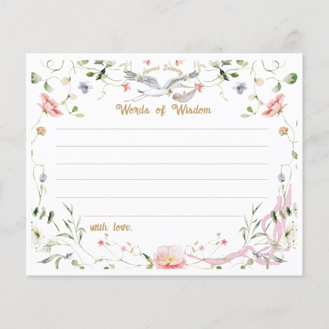 Stork Wildblomribbon Ord of Wisdom Advice (Framsida)