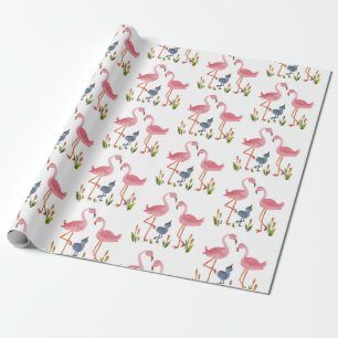 Stork Wrapping Papper Baby Shower, Birth,B-day Presentpapper