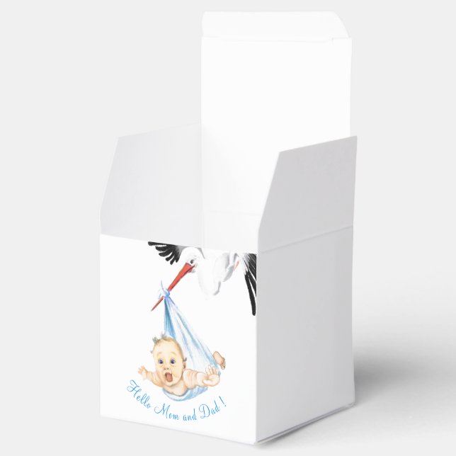 Storkåkande Baby - Teckning, glatt Tecknad  Presentaskar (Öppnad)